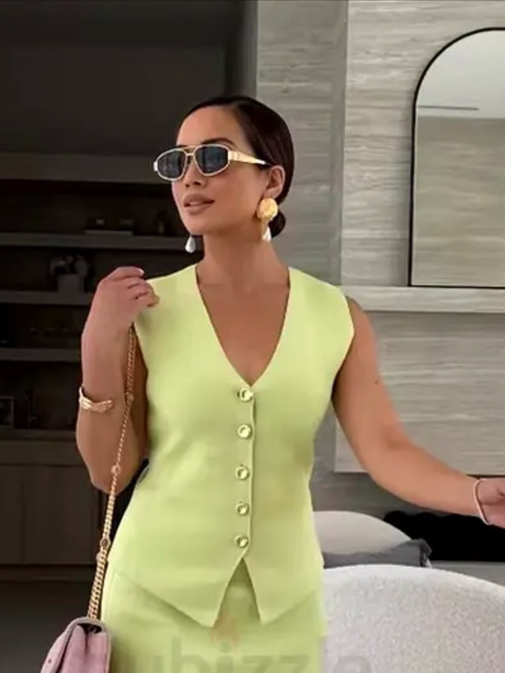 Zara Lime Green Knit Sweater